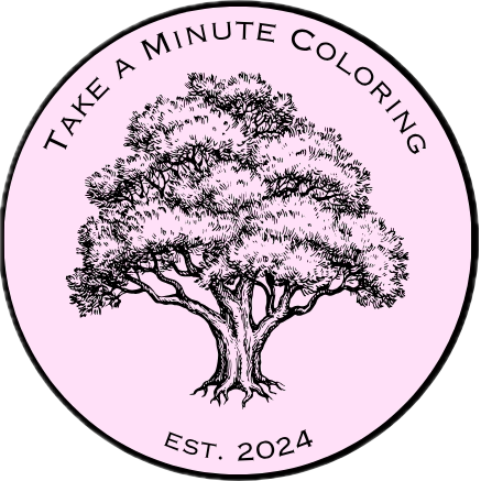 Take A Minute Coloring Logo